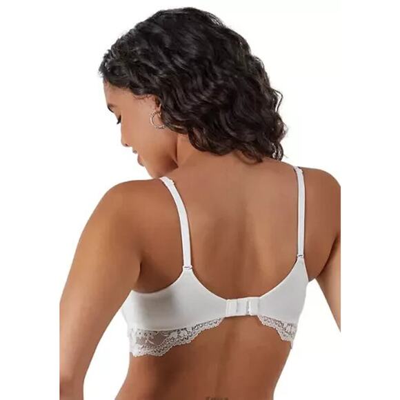 Maidenform White Your Lift Wireless Lace-Trim Bra DM1196 Adapts Super Soft 34B - Picture 2 of 8